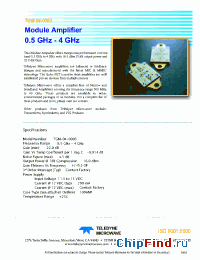 Datasheet TGM-04-0003 manufacturer Teledyne