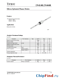 Datasheet 1N4148.1N4448 manufacturer TEMIC