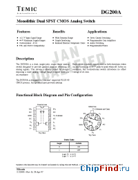 Datasheet DG200ABK manufacturer TEMIC