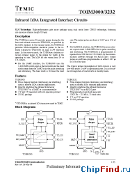 Datasheet TOIM3000 manufacturer TEMIC