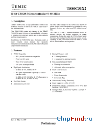 Datasheet TS80C31X2-LCCB manufacturer TEMIC