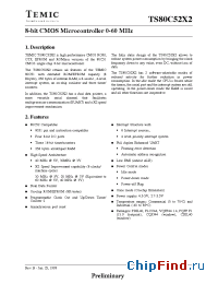 Datasheet TS80C32X2-VCBD manufacturer TEMIC