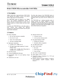 Datasheet TS80C52X2-LCCD manufacturer TEMIC
