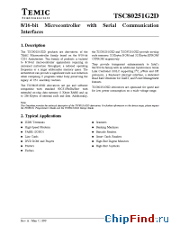 Datasheet TSC80251G2D-L16CB производства TEMIC