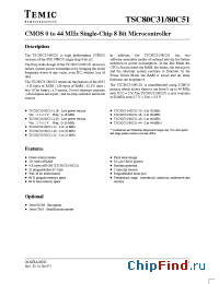Datasheet TSC80C51-L20CHD/883 производства TEMIC