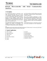 Datasheet TSC87251G2D-24IA manufacturer TEMIC