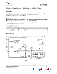 Datasheet U2043B manufacturer TEMIC