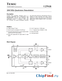 Datasheet U2791B-FS manufacturer TEMIC