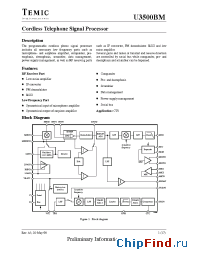 Datasheet U3500BM manufacturer TEMIC