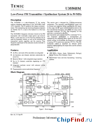 Datasheet U3550BM-AFLG3 manufacturer TEMIC
