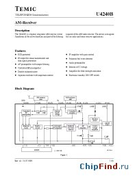 Datasheet U4240B-A manufacturer TEMIC