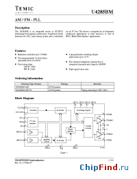 Datasheet U4285BM manufacturer TEMIC