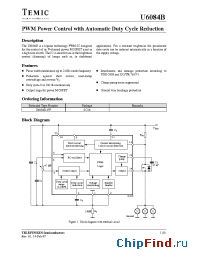Datasheet U6084B manufacturer TEMIC
