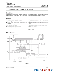 Datasheet U6206B manufacturer TEMIC
