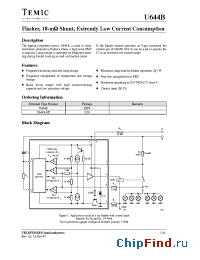 Datasheet U644B manufacturer TEMIC