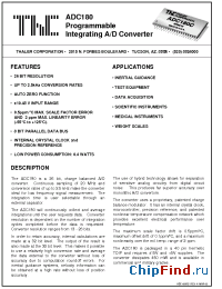 Datasheet ADC180C manufacturer Thaler