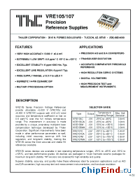 Datasheet VRE105 manufacturer Thaler