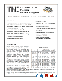 Datasheet VRE110MA manufacturer Thaler