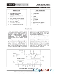 Datasheet THAT4301 manufacturer THAT