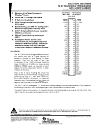 Datasheet 54ACT16475 manufacturer TI