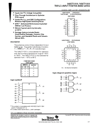 Datasheet 74ACT11010 manufacturer TI