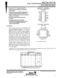 Datasheet 74ACT11109N manufacturer TI