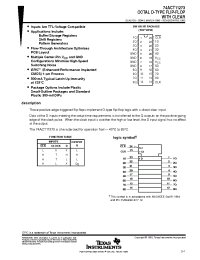 Datasheet 74ACT11273DWR manufacturer TI