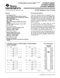 Datasheet 74FCT162244CTPVCT manufacturer TI