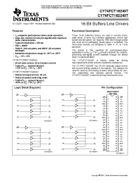 Datasheet 74FCT16240ATPACTE4 manufacturer TI