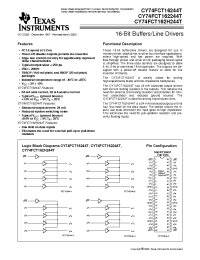 Datasheet 74FCT16244 manufacturer TI