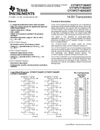 Datasheet 74FCT162H245CTPVC manufacturer TI