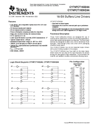 Datasheet 74FCT163H244CPACT manufacturer TI