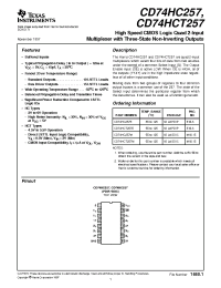 Datasheet 74HC257 manufacturer TI