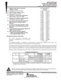 Datasheet 74LVCR162245ZQLR manufacturer TI