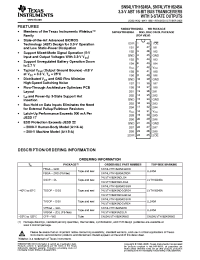 Datasheet 74LVTH16245ADGGRG4 manufacturer TI