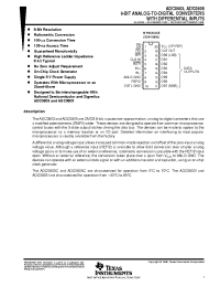 Datasheet ADC0803 manufacturer TI