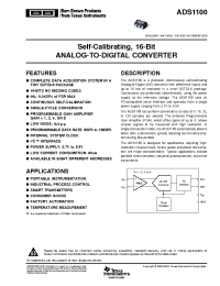 Datasheet ADS1100A1IDBVR manufacturer TI