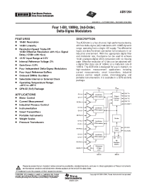 Datasheet ADS1204 manufacturer TI