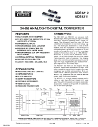Datasheet ADS1211E/1K manufacturer TI