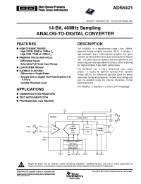 Datasheet ADS5421Y/T manufacturer TI