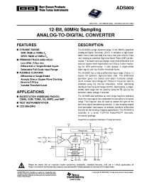 Datasheet ADS809Y/2K manufacturer TI