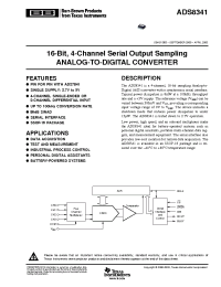 Datasheet ADS8341E manufacturer TI