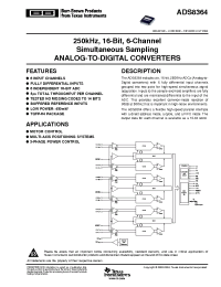 Datasheet ADS8364Y/2K manufacturer TI