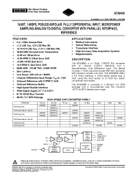 Datasheet ADS8482IRGZT manufacturer TI