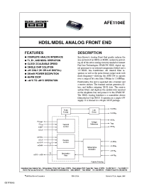 Datasheet AFE1104E/1K manufacturer TI