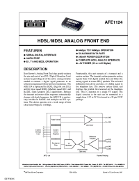 Datasheet AFE1124E/1K manufacturer TI