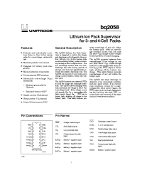 Datasheet bBQ2058CSN manufacturer TI