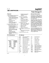 Datasheet BQ2007PN- производства TI