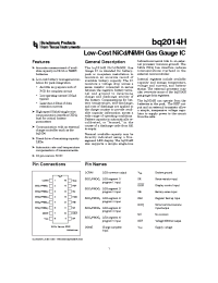 Datasheet BQ2014HSNTR manufacturer TI