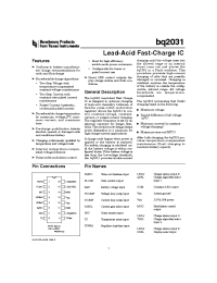 Datasheet BQ2031 manufacturer TI